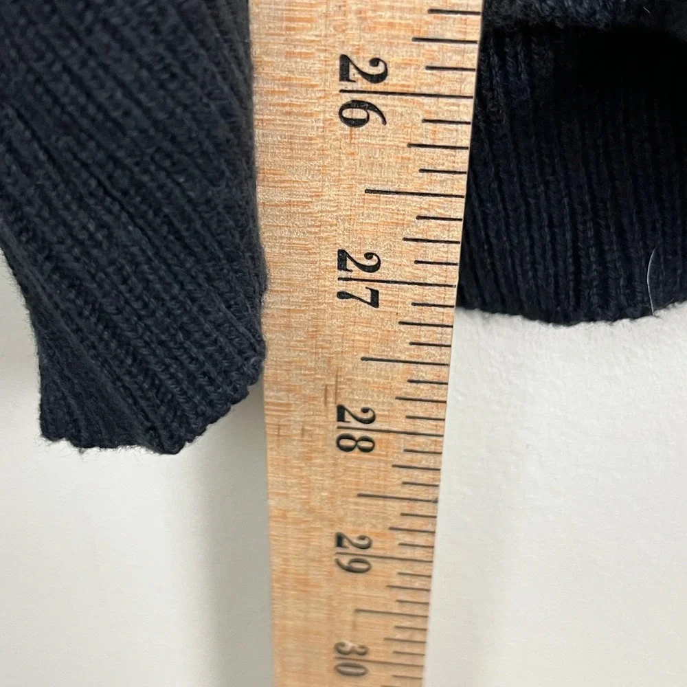 Polo Golf Ralph Lauren Cable Knit Sweater XL Black Quiet Luxury Minimalist